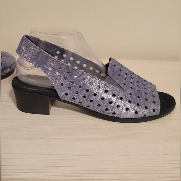 Munro Blue Sparkly Small Heeled Sandals Size 10 - Picture 2 of 6